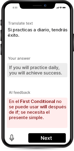 Entrenador de gramática inglesa